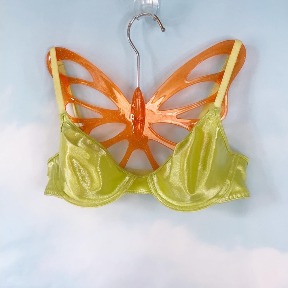 Metallic green bra